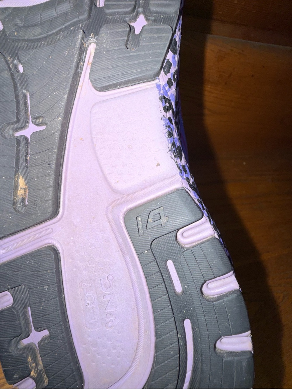 Brooks Ghost 14Women’s Running Shoes - Purple with Black Leopard Midsole S 11.5 - Picture 4 of 11